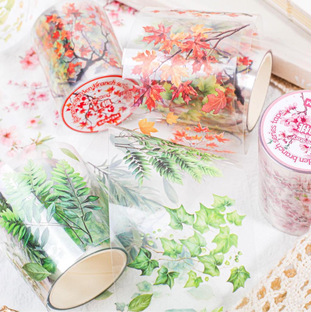 Retro Tape: Romantic Floral Garden Series - 6 Styles of Decorative Journal Stickers
