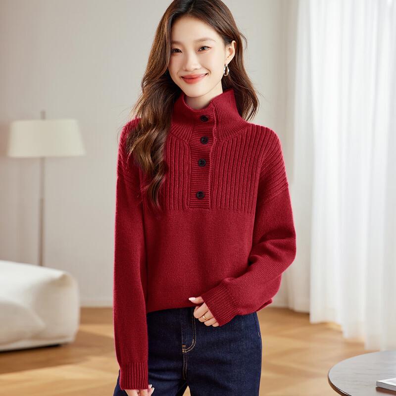 Srcr Women's High-Neck Cashmere Blend Loose Sweater