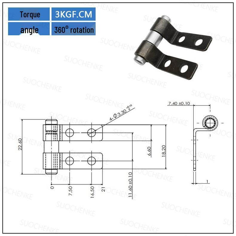 360° Adjustable Torque Damper Hinge for Instrument Displays