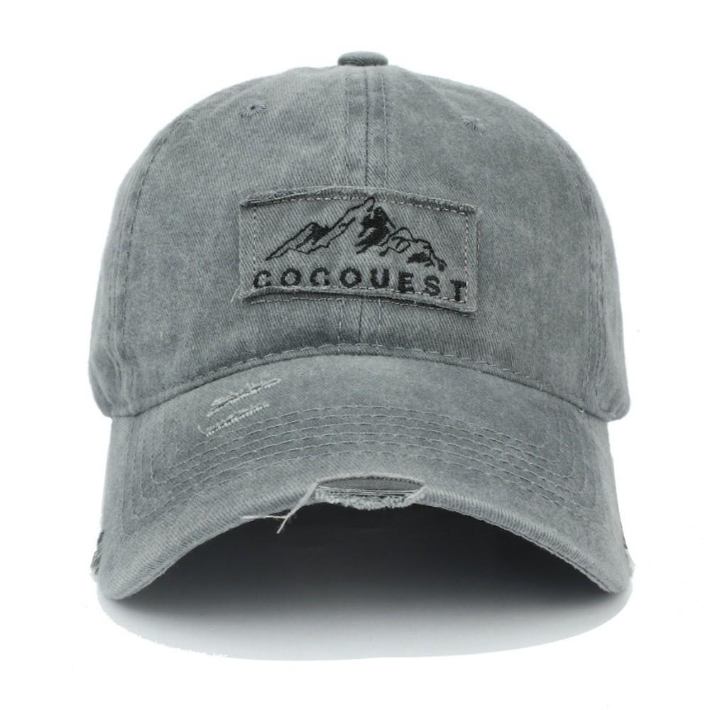 Unisex Bestickte Baseballkappe Verstellbar Weiches Oberteil Sonnenhut Gewaschener Schirmmütze