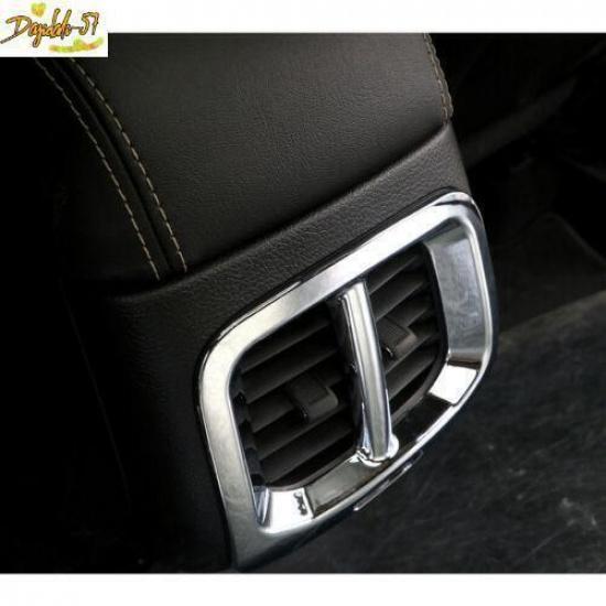 For Jeep Cherokee 2014-18 Chrome Interior Rear Air Vent Outlet Cover Trim Frame