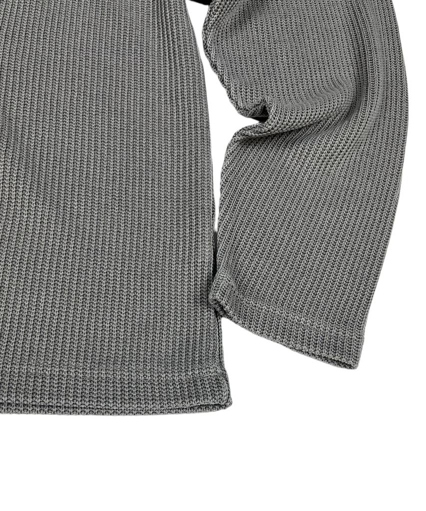 SK8ER ROCK Classic Cross Pigment Oversized Knit ((Gray))