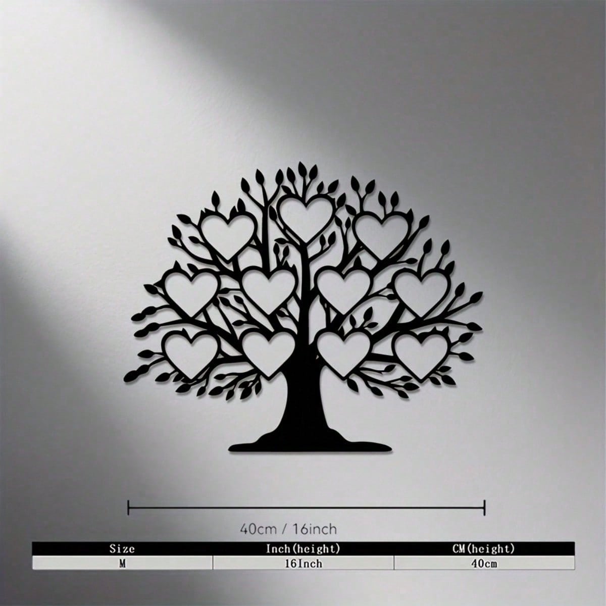 Heart Tree Wall Art Black White Leaf Metal Decor Minimalist Wrought Iron Romantic Bedroom Wedding Valentine Gift разноцветный