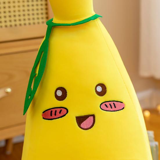 Cojín de Peluche de Plátano Suave Juguete de Fruta Relleno para Niños 35/50cm Largo Abrazable Cojín para Siesta para Sofá Cama Oficina Regalo Divertido para Eventos de Empresa y Amantes del Plátano
