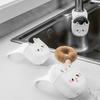 1pcs White Hanging Basket Soft Snap Fastener Faucet Sponge Holder Silicone Drainage Basket For Sink Faucet Hanging Storage Bag