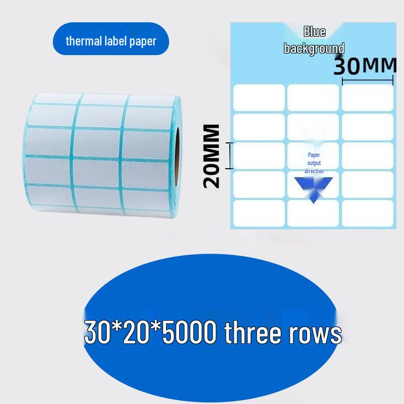 Durable Self-Adhesive Thermal Label Paper for Electronic Scales - Barcode Stickers (Sizes: 80x60, 50x40, 30)