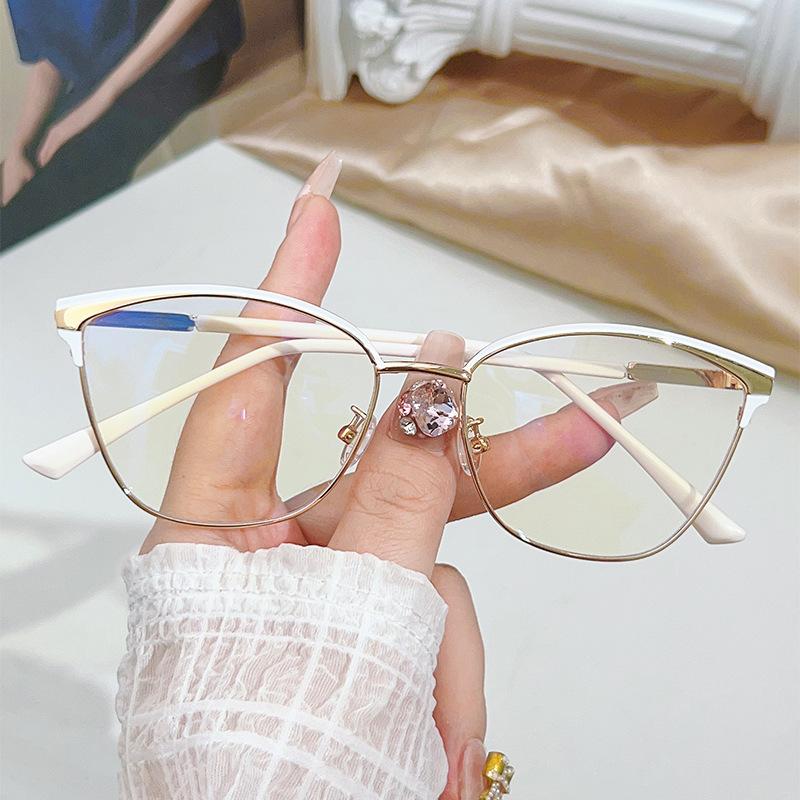 

Ветровые очки с защитой от синего света, зеркало может быть оснащено плоским зеркалом с эффектом кошачьего глаза, унисекс, металлическая оправа для очков Flat mirror