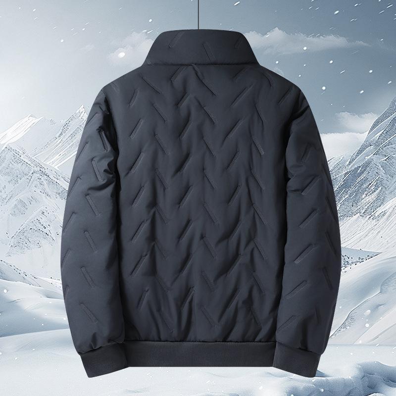 Men's Loose Casual Cotton Jacket Long Hip-Length    Warm Winter Daily Coat