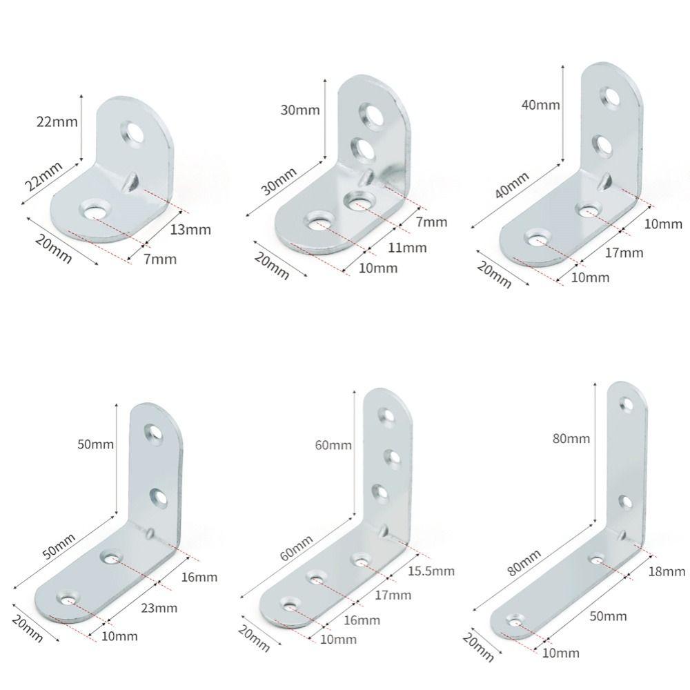 2/4/6/8/10Pcs 90 Degree Angle Bracket Iron Shelf Support Bracket  Cabinet Screens Wall