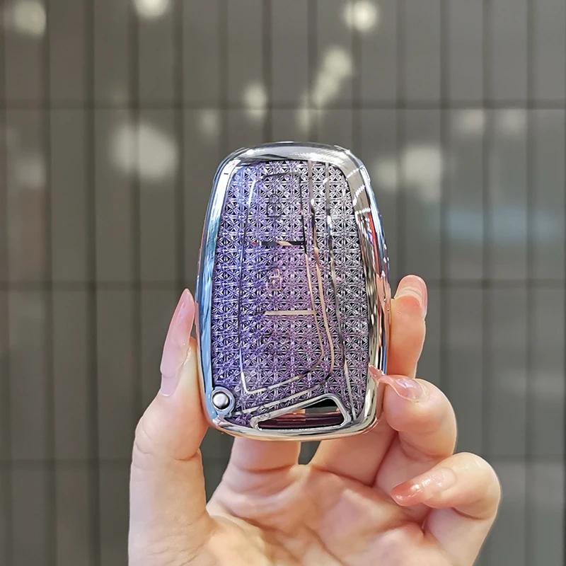 

Suitable for 13-17 Hyundai New SantaFe Keycase Grand SantaFe Equus ix45 Azera Genesis Keycover Keyshell Keychain Car