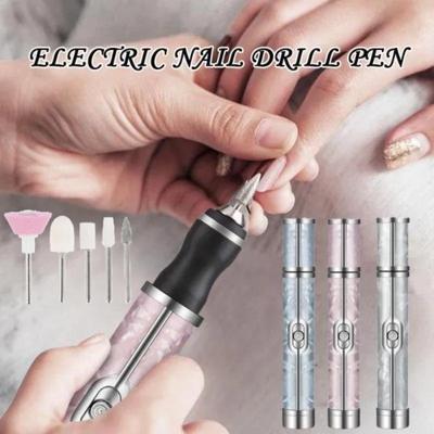 Schnurloses elektrisches Nagelbohrset, tragbares USB-wiederaufladbares elektrisches Nagelfeilen-Set, Nagelbohrmaschine, Maniküre- und Pediküre-Werkzeuge