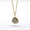 Labradorit 925 Sterling Silber Halskette, Edelstein Birne Handgefertigte Halskette Geschenk für Sie Mama, Jubiläumsgeschenk