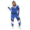 Vintage 80s Hip Hop Party Clothing Carnival Men's and Women's Dance Clothing Jacket Pants Sportswear Two Pieces