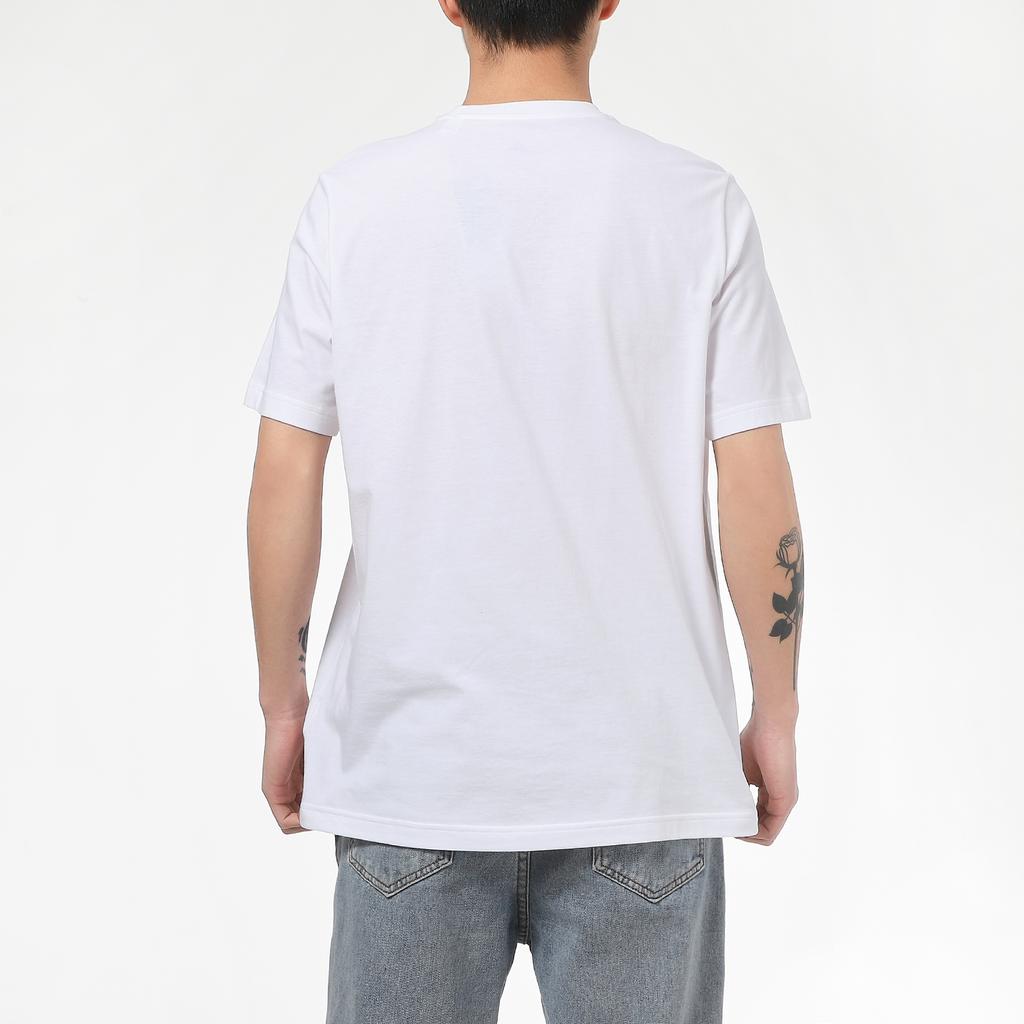 Adidas Logo Print Sports Short Sleeve T-Shirt Men Tops White GL3708