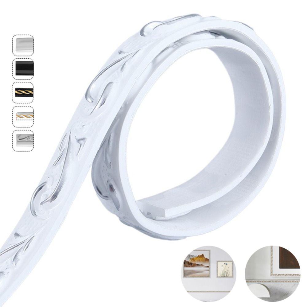 Peel and Stick Wall Molding Trim Flexible Tile Edge Trim Modern Style Mirror Frame Ceiling