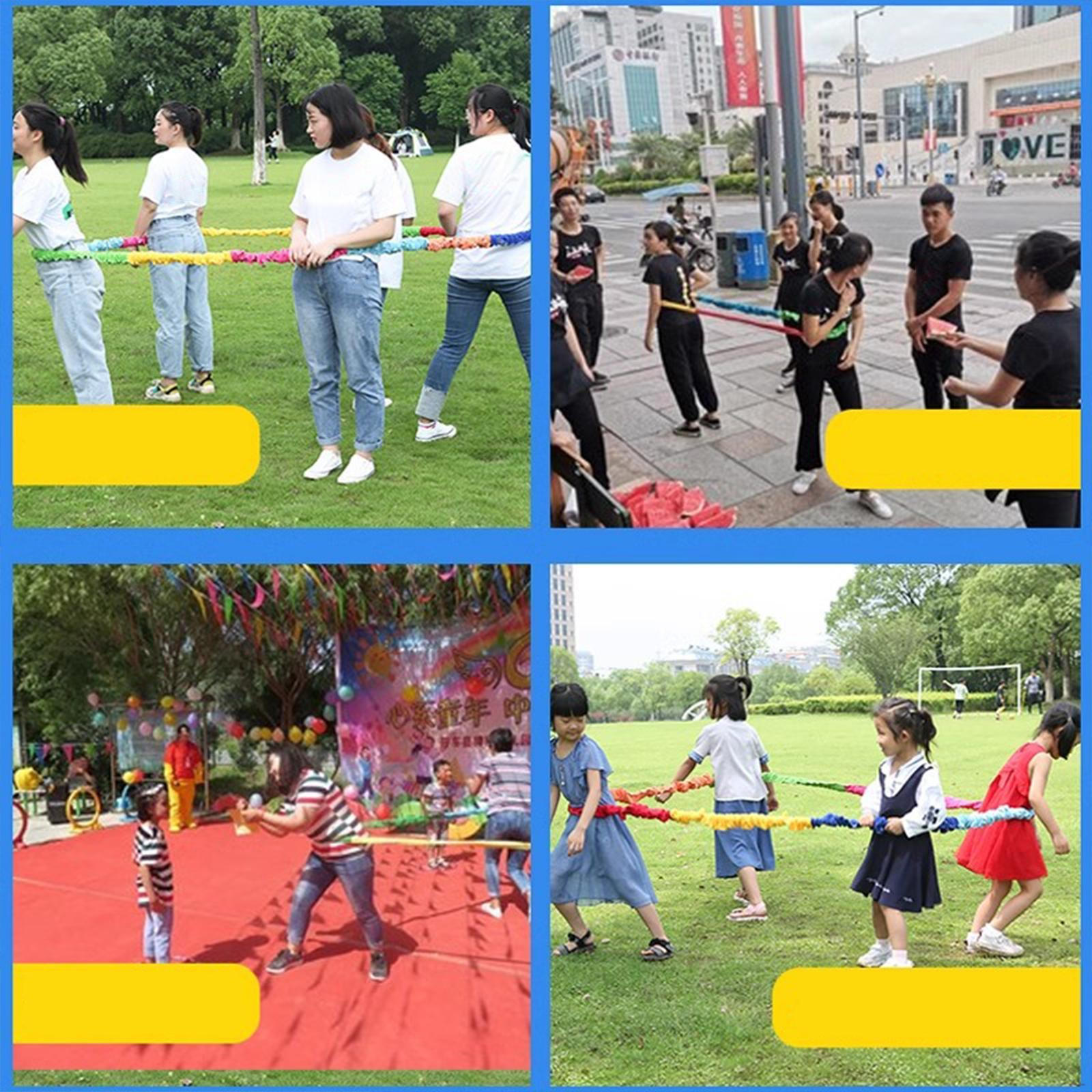 Дети Кооперативный растягивающийся бандаж Детский сад Веревка Игры для вечеринок Спортивные соревнования Командообразование 2m