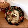 Happy Samoyed Pattern, Automatic Folding Umbrella, Portable and Foldable Design, 8 Ribs, a Christmas or Birthday Gift.