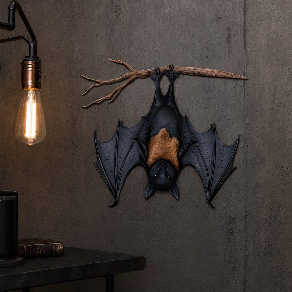 Iron Halloween Bat Decoration Simulation Animal Bat Pendant Bat Decorative Plate Garden Decoration