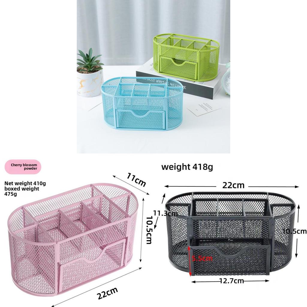 Metal Wire Desk Organizer With Logo Print For Student Office Use