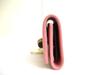 Authentic GUCCI Double G Bamboo Pink Leather 6 Pics Key Chain #a611 Refurbished