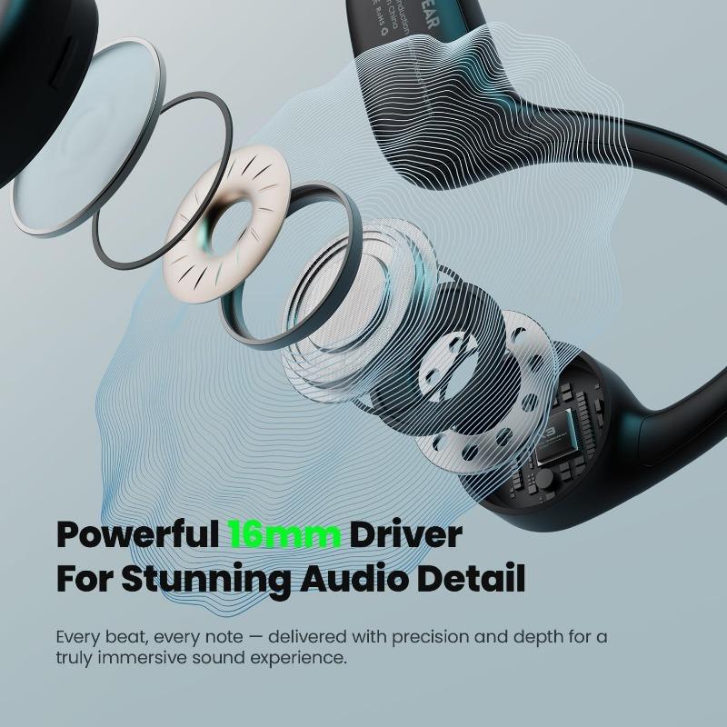 1PC Bone Conduction Bluetooth Headset Long Battery Life Wireless IPX5 Waterproof Sports Headset Suitable for Running