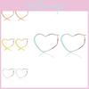 Elegant 2021 Geometric Heartshaped Alloy Earrings For Women In Bright Colors