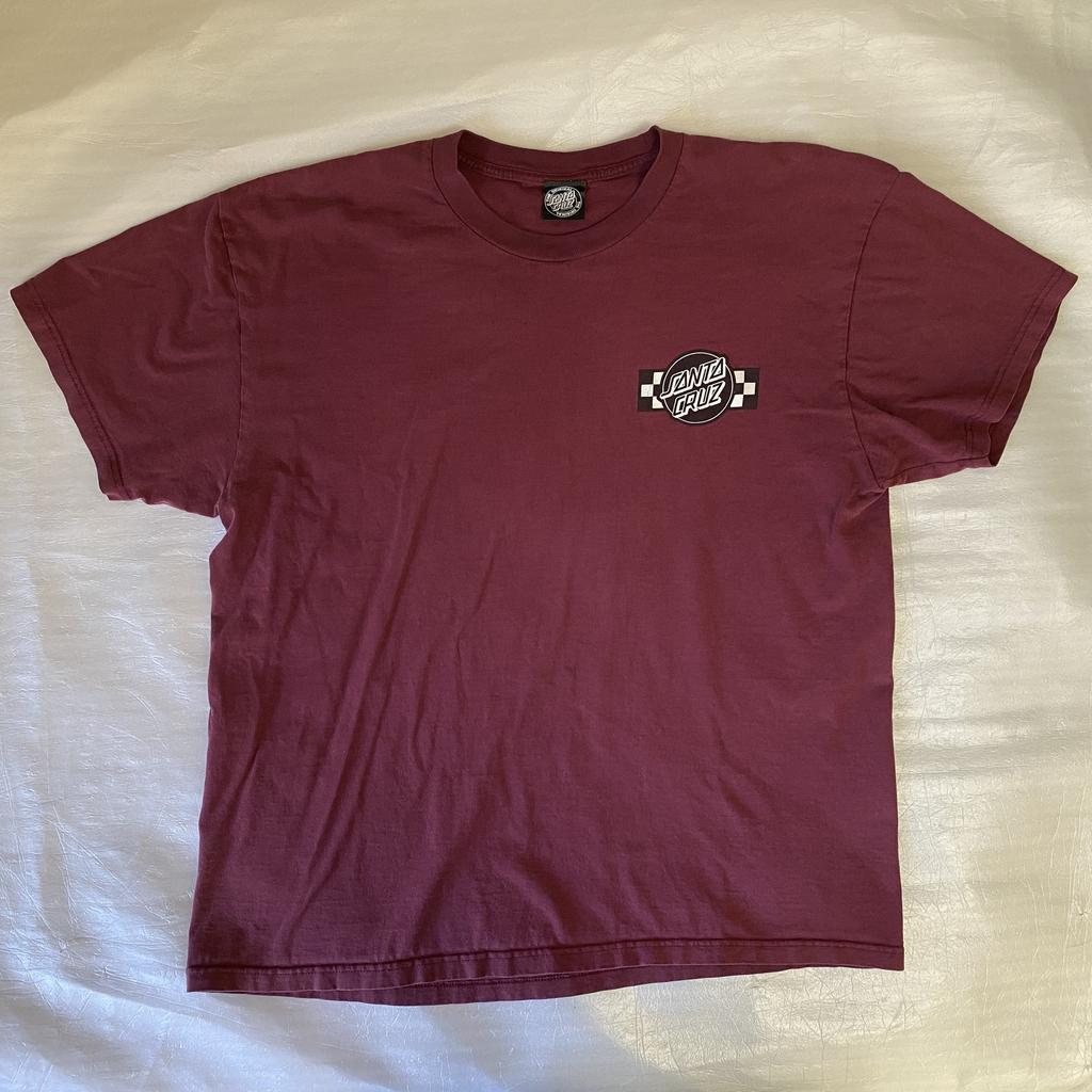 Santa Cruz Original Logo Graphic T Shirt Unisex Size XL MaroonCasual Skate Stree Unisex T-Shirt
