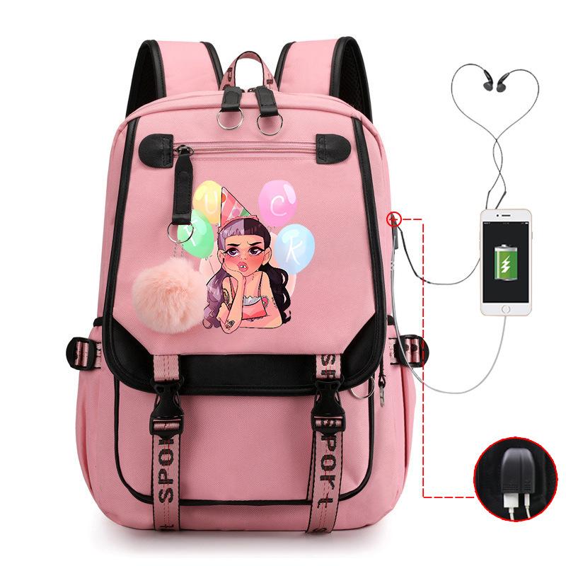 Peripheral Printed Backpack Female Fashion Student Multifunctional Casual School Bag