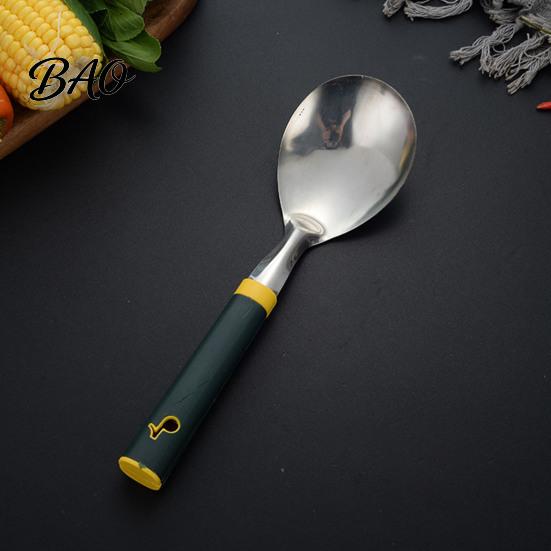 Multipurpose Cooking Spoons Stainless Steel Kitchen Utensil, Spatula Ladle Slotted Turner Rice Spoon, Ergonomic Handle Utensil Heat-Resistant