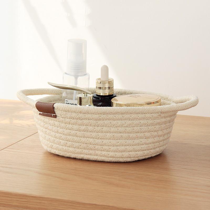Nordic Cotton Rope Storage Basket for Bedroom: Laundry, Toys, Snacks, Japanese Style Organizer