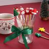 4/6Pcs Christmas Fork And Spoon Set,Stainless Steel Creative Tableware,Coffee Tea Dessert Forks And Spoons Gift Set