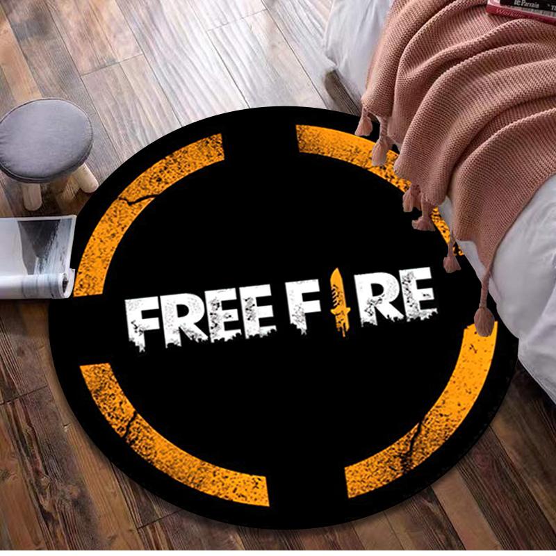 Free Fire Circular Rug - Office Decorative Carpet For Living Room Bedroom Door Mat Floor Rug Computer Chair Area Rug