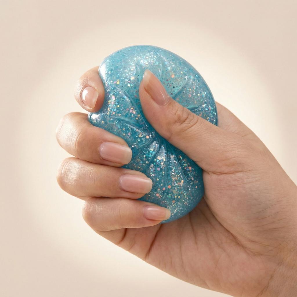 Dumpling Toy, Giant Glitter Dumpling, Colorful Dumplings Stress Balls Sensory Toy,Dough Ball Stress Relief Hand Toys With Food Steamer (Random Color)