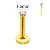 ASTM F136 G23 Titanium The Ball Tragus Earring Threadless Piercing Heart Cubic Zirconia Pin Daith Conch Push In Labret Stud