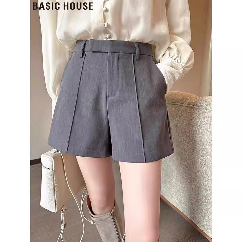 Basic House Women s High-Waist Suit Shorts M