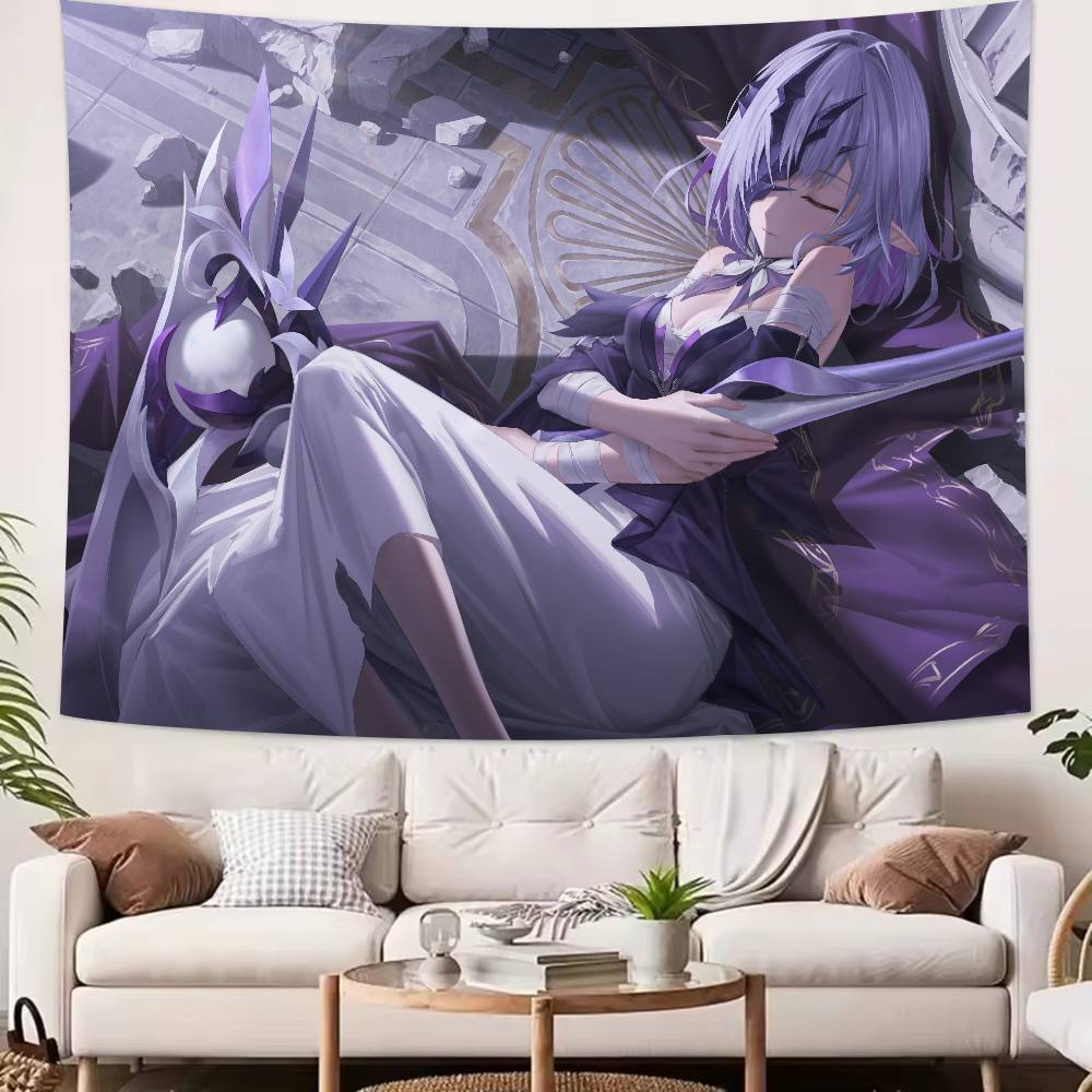 Pretty Hot Castorice Cool Honkai Star Rail Tapestry Popular Room Decoration Wall Tapestry Art Room Home Decor Wall Art Decor