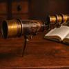 Engraved Nautical Brass Double Barrel Telescope with Tripod