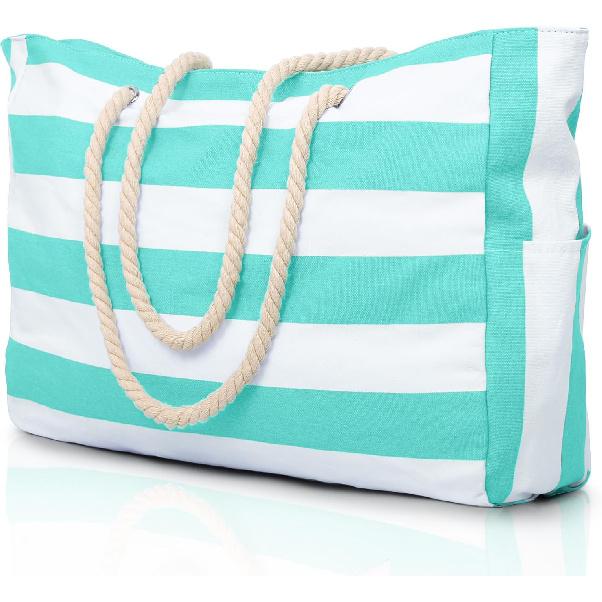 Becokan Beach Bags for Women Large Waterproof Beach Tote Bag Zipper Beach Bags Waterproof Sandproof Swim Pool Bag Large Tote