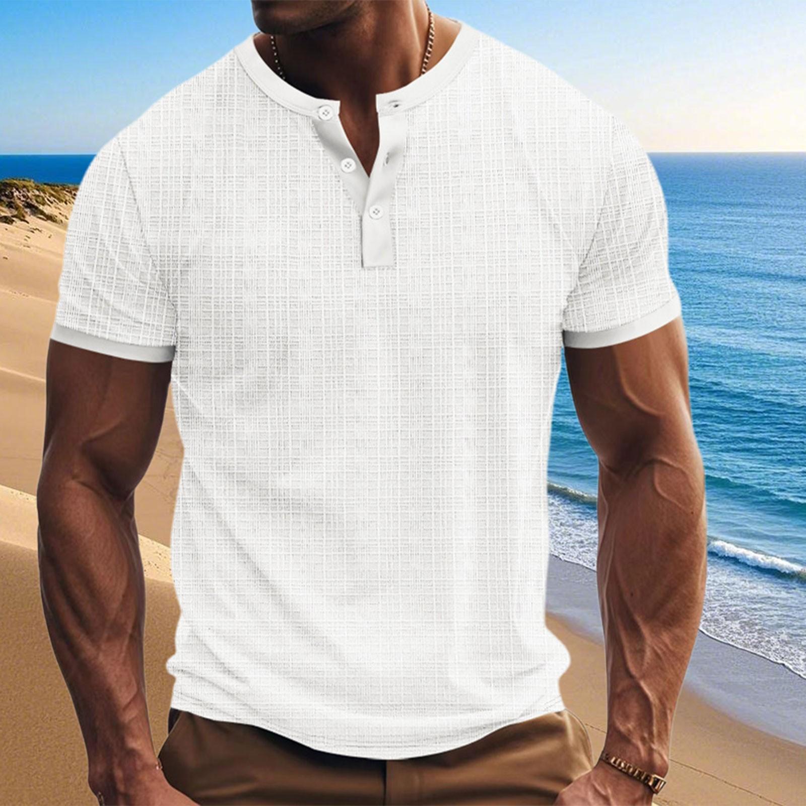 Летняя футболка мужская с коротким рукавом имитация свободного дышащего повседневного топа L 1673₽