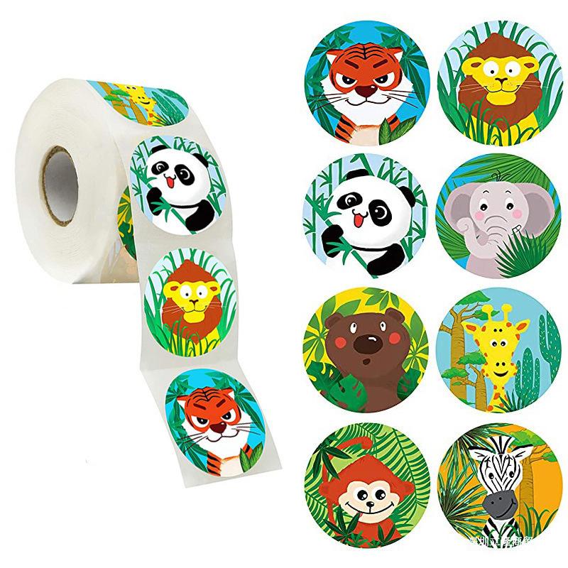 500pcs Zoo Animals Cartoon Stickers for Kids