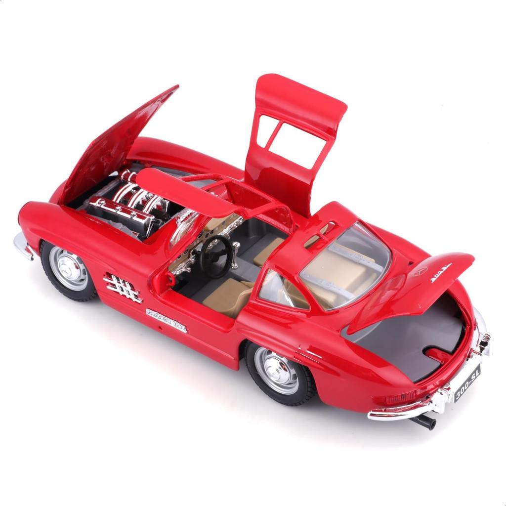 Bburago 1/24 Scale Mercedes-Benz 300 SL 1954 Red / Diecast Model Car, Finished Product, 18-22023 RD [Parallel Import]