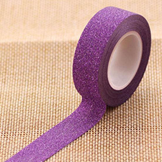 

Декоративная цветная клейкая лента с блеском. 10м фиолетовый