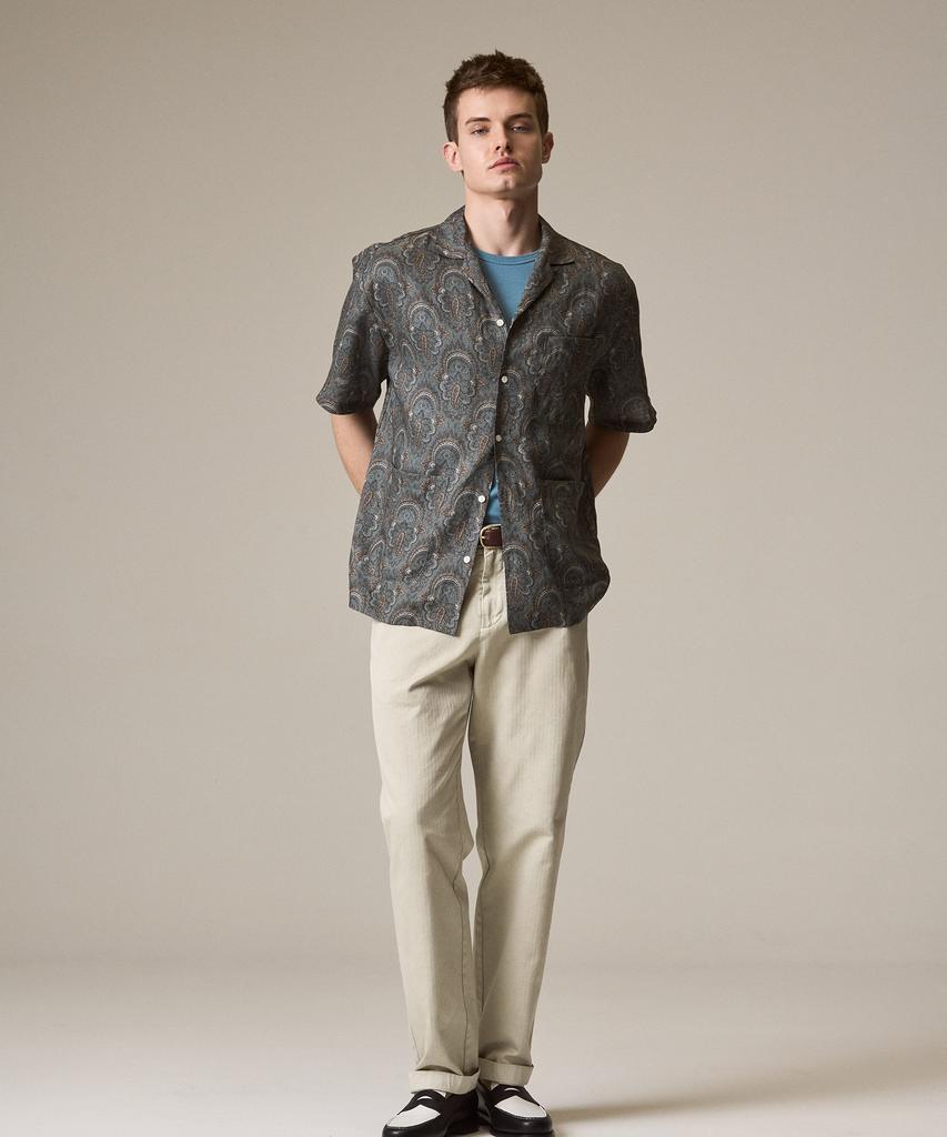 Laijeuaenbillou Garment-Dyed 265 Hbt Chino Pants Olive Grey