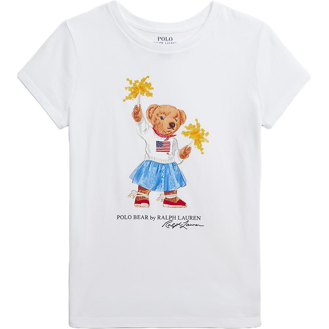 

Polo Ralph Lauren Мультяшное Аниме Пуловер с Круглым Вырезом Футболка с Коротким Рукавом Детские Топы Белый 313942856-001 XL