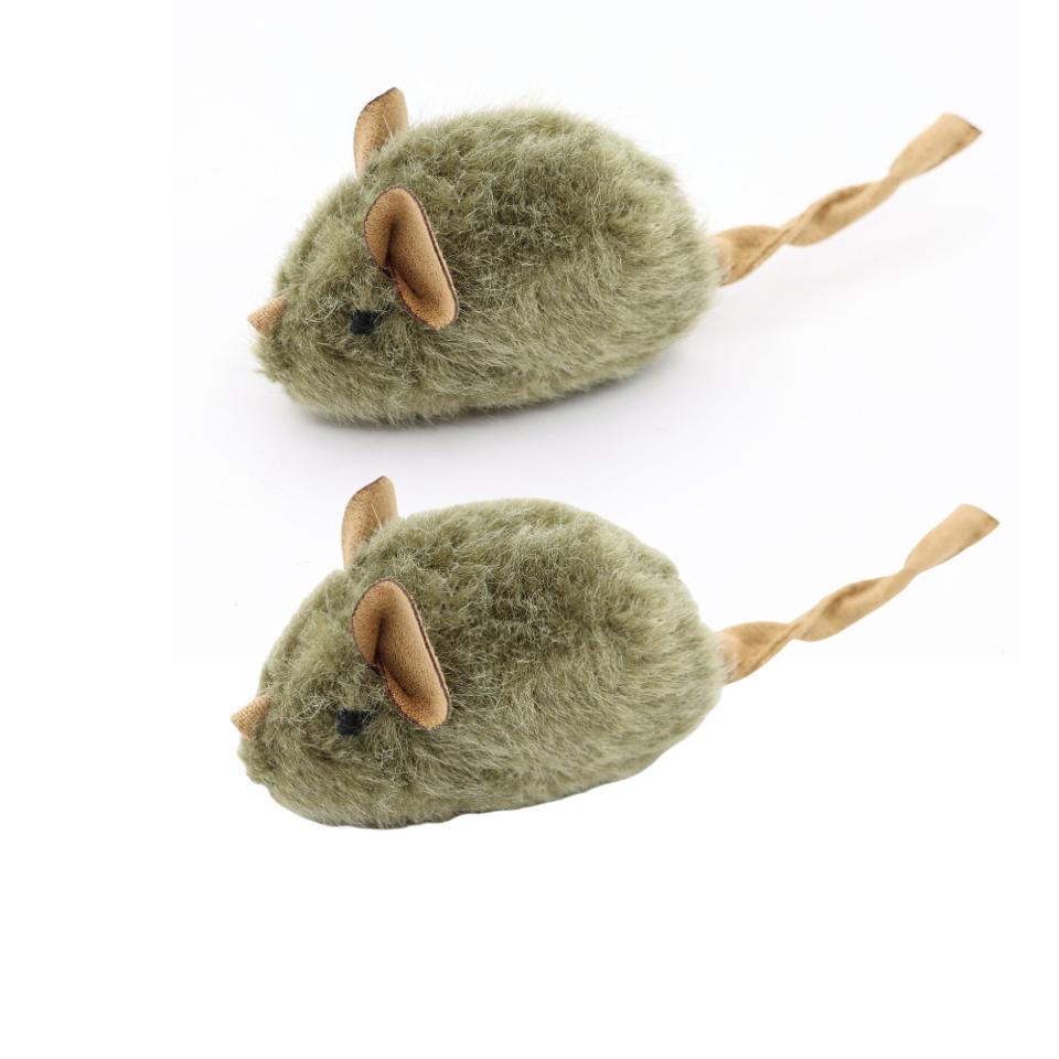 Type Of Cat-teasing Plush Simulation Mouse Toy Long Plush Bird Chirping Mouse Scratch-resistant And Biting Interactive Toy