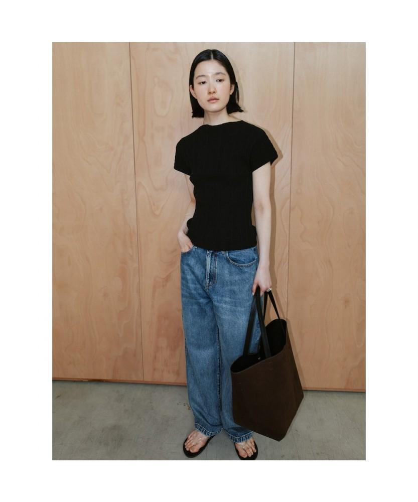 Diaepeocheo Ohu Pleated Knit Top Black (Ta6451A125)