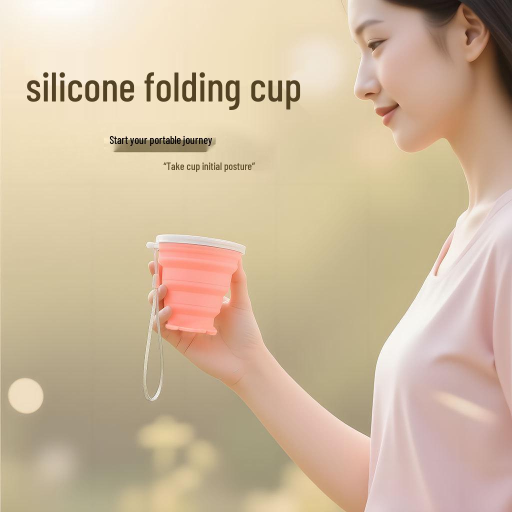Portable Silicone Foldable Water Cup - Travel, Mouthwash, Drop-Proof, Food-Grade