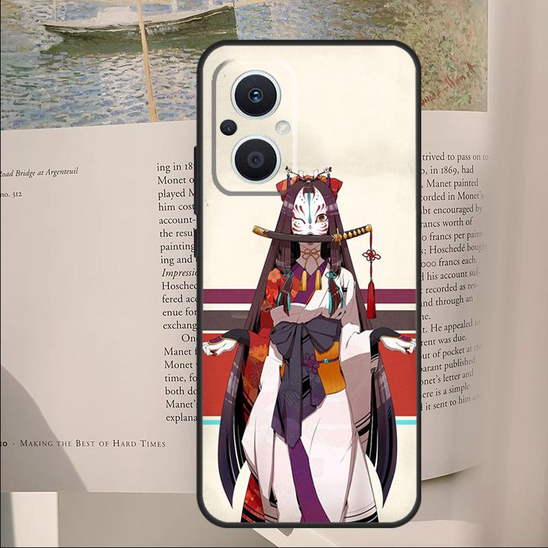 

Japanese Style Anime Fox Cover For OPPO Reno 10 12 13 14 Pro 11 F 12F 13F 14F 7 8 Lite OPPO Find X9 X6 X5 X8 Pro Case OPPO Find X5