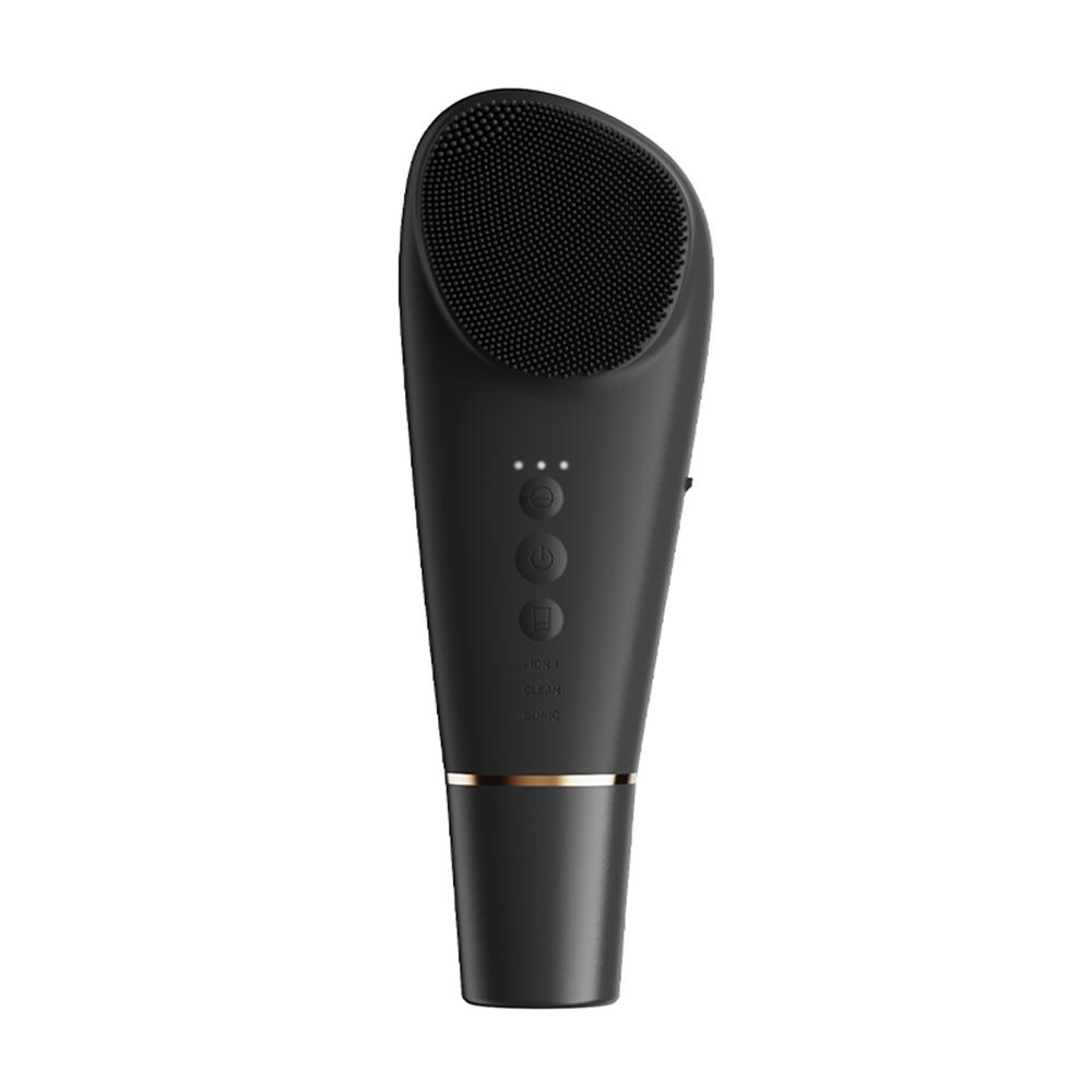 2 in 1 Electric Silicone Facial Cleansing Brush Ultrasonic Face Scrubber Skin Spatula Pore Extractor Deep Cleansing for Skincare