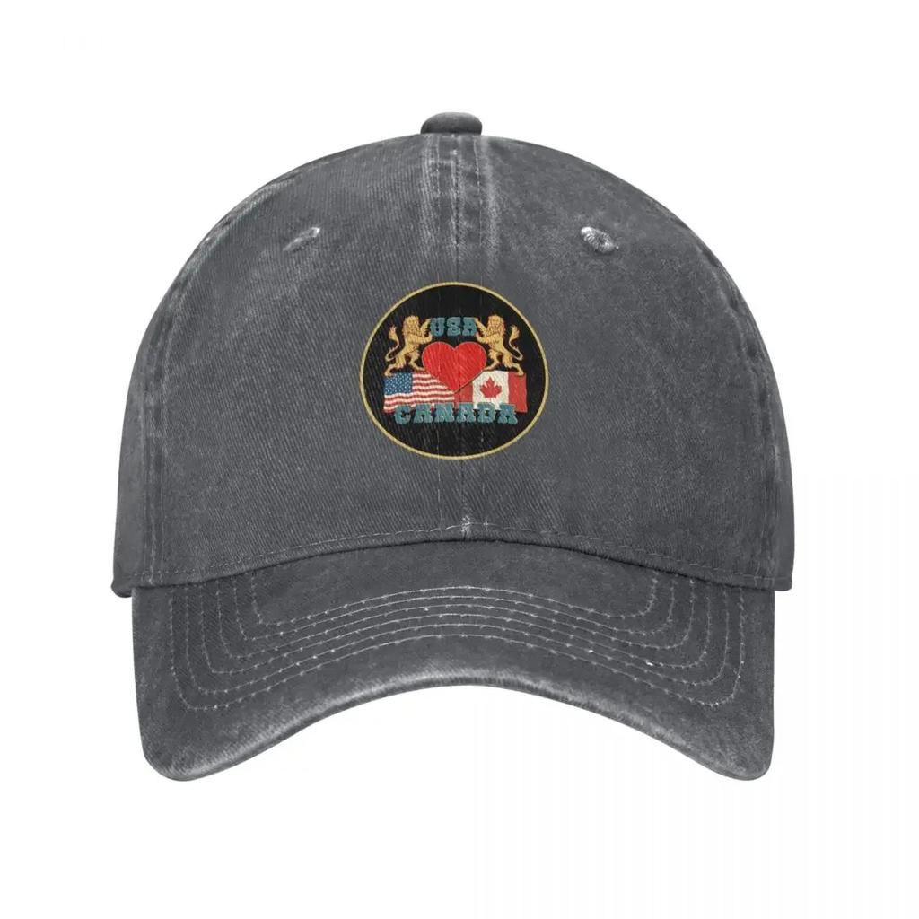Flag Canada and USA Canadian Americans Patriotic Gift Baseball Cap Kids Hat New In Hat Hip Hop Caps Women Unisexs